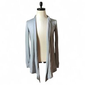 Icebreaker Merino Cool Lite Women's Cardigan Gray Size M Open Front Long Sleeve